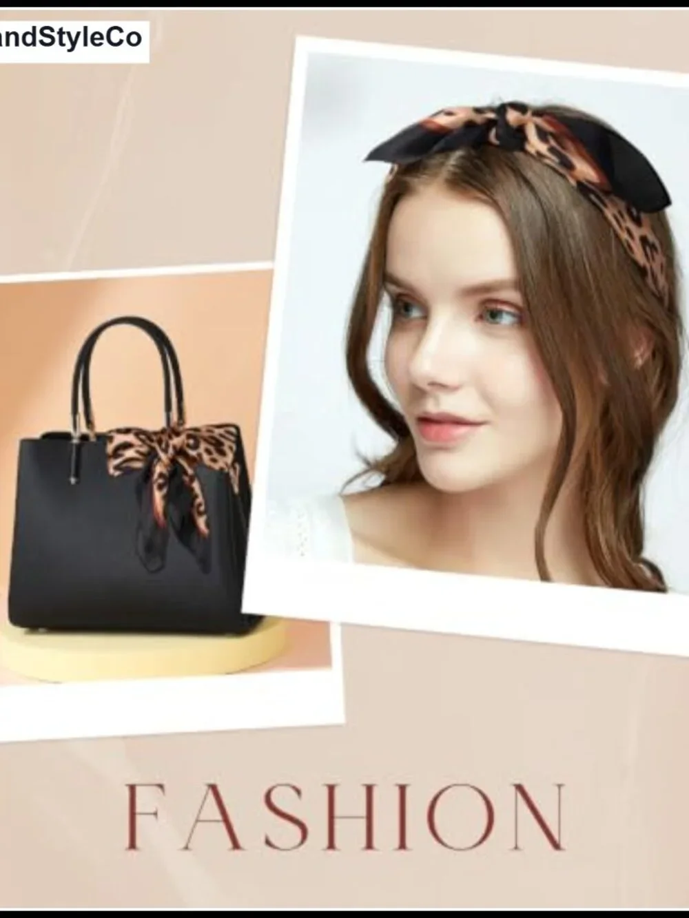 Silk Touch Leopard Print Square Scarf for Women Hair Neck Head